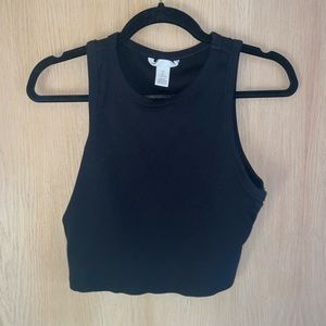 BLACK H&M CROPPED TANKTOP